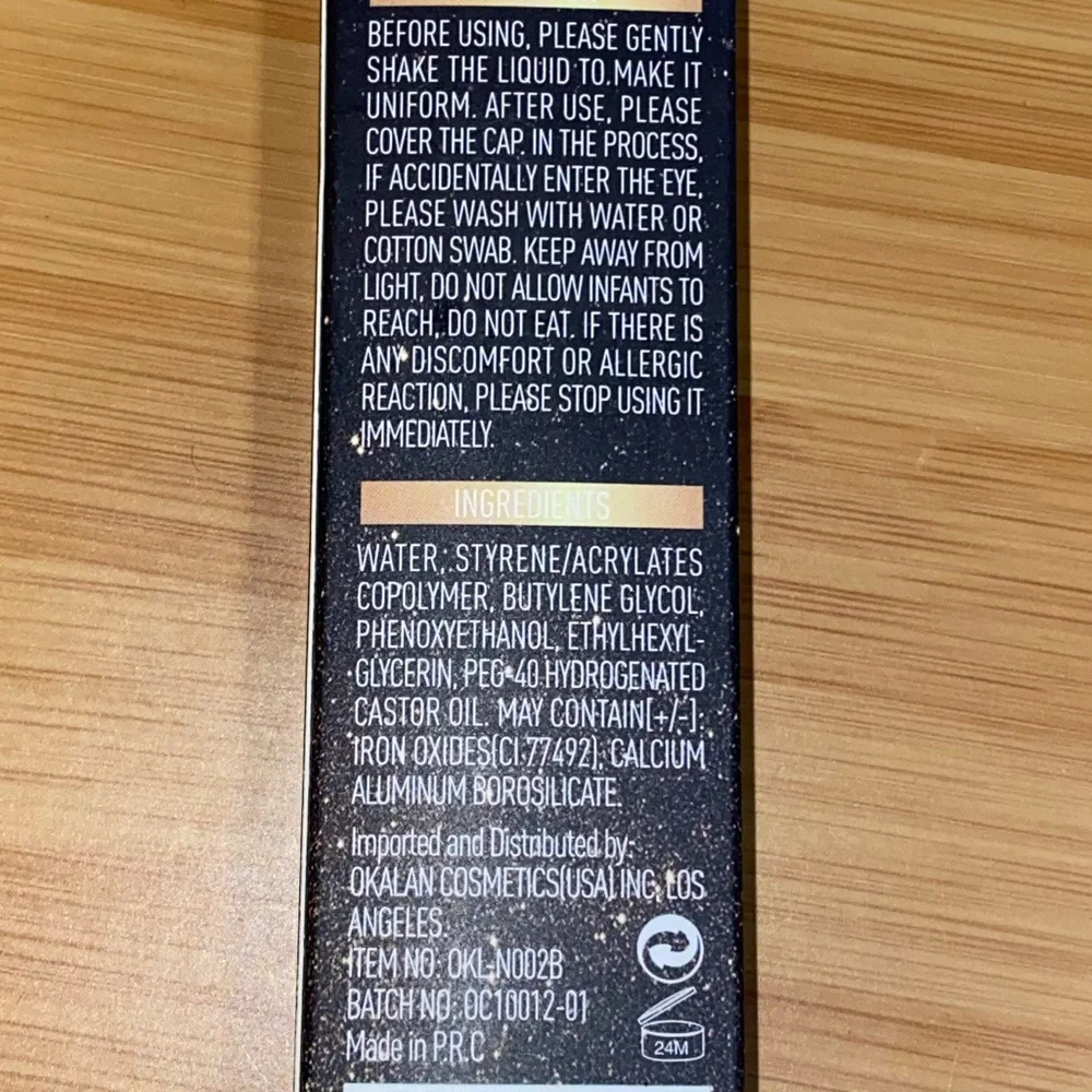 Okalan Artistic Diamond Shiny Liquid Waterproof Glitter Liner in Gold